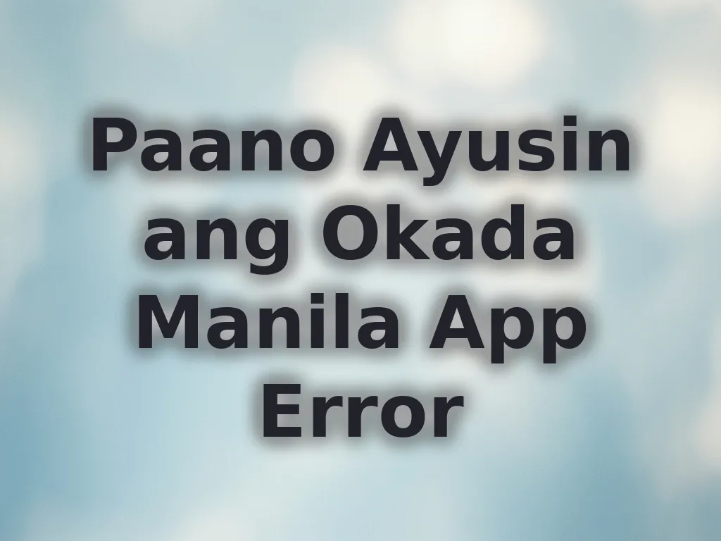 Pag-aayos ng app error